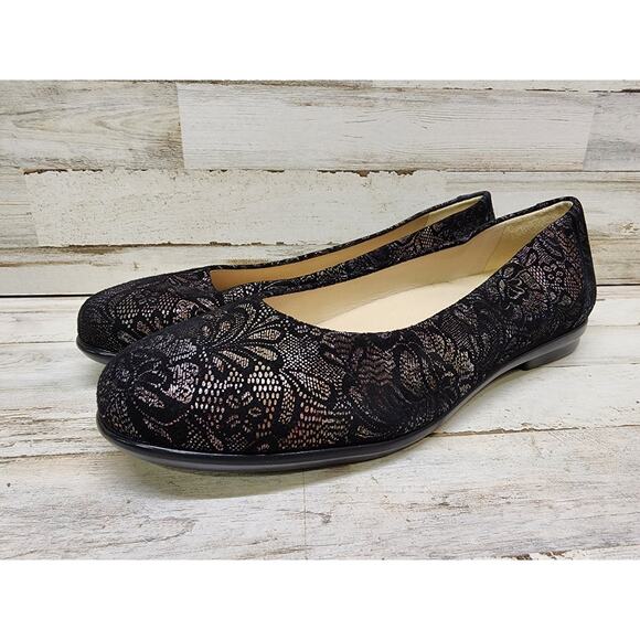 SAS WOMENS SHOES BALLET FLATS VEGAN BLACK SZ. 10 N NEW WITHOUT BOX - Picture 1 of 9